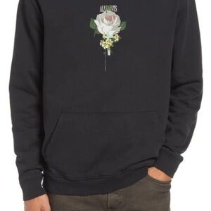 AllSaints Wreath Hoodie in Washed Black